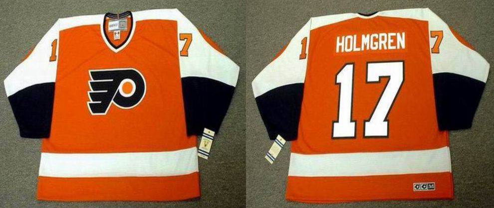 2019 Men Philadelphia Flyers 17 Holmgren Orange CCM NHL jerseys